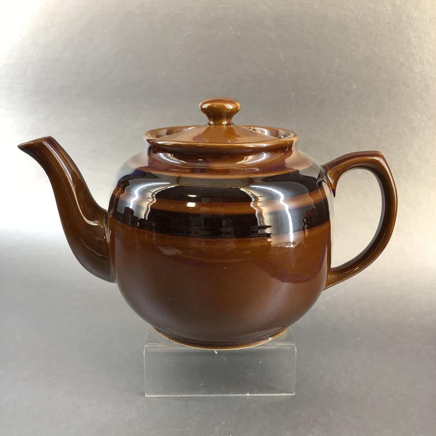 striped brown betty teapot
