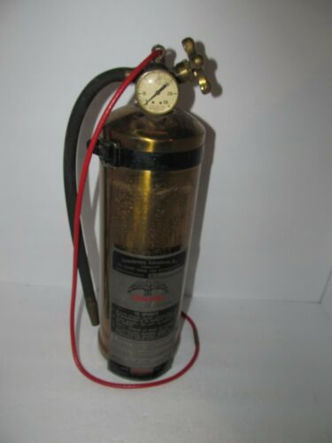 Empty Brass Union Corp stop-fire fire extinguisher