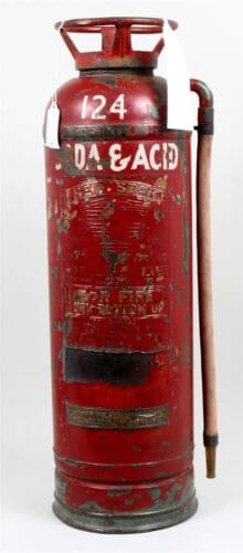 Empty General fire truck extinguisher Red Star model 303