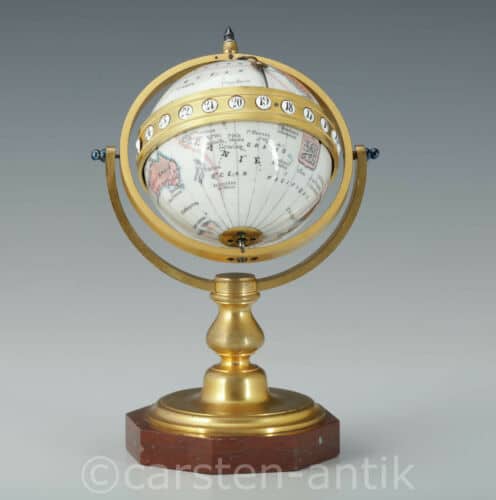 French globe clock with chronosphere