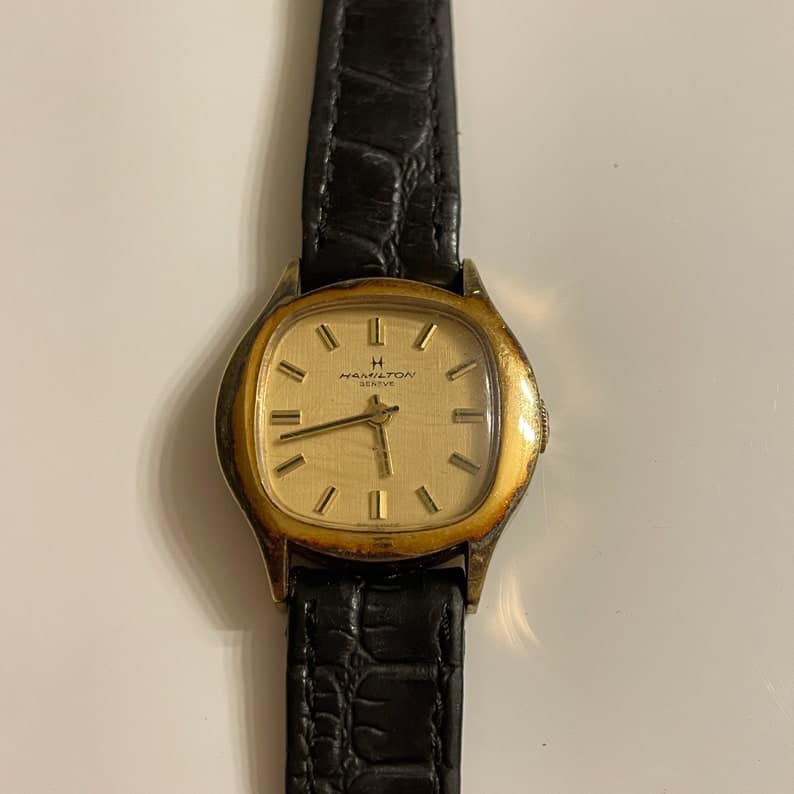 Hamilton gold mechanical watch