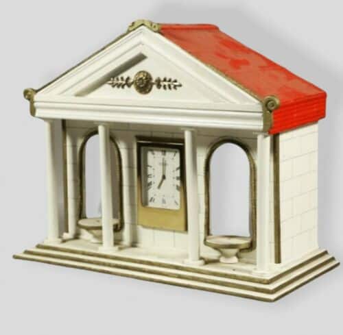 Jaeger wooden temple-mounted quartz clock