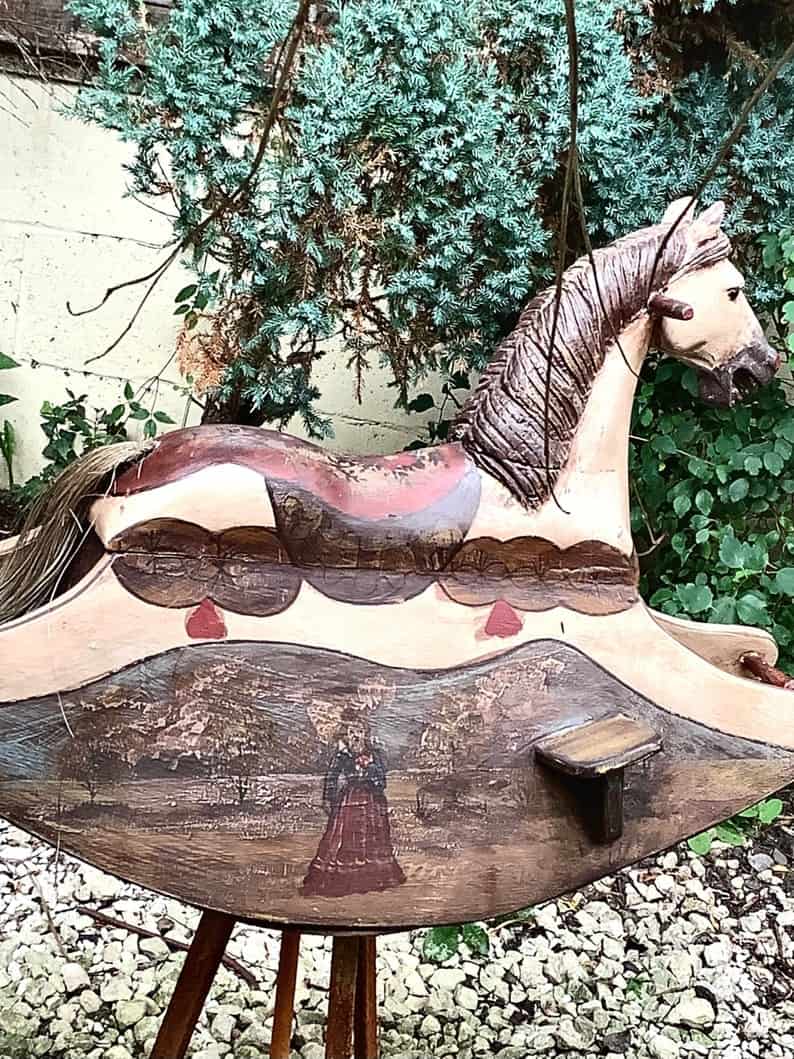 Swedish hand-painted rocking horse