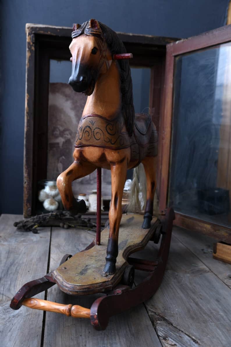 Wooden riding horse